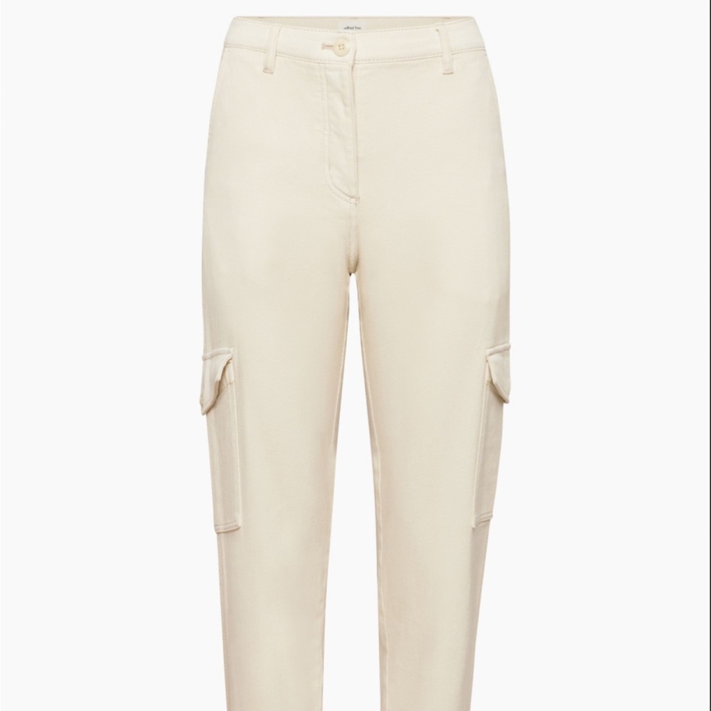 Aritzia Cream modern Cargo Pants